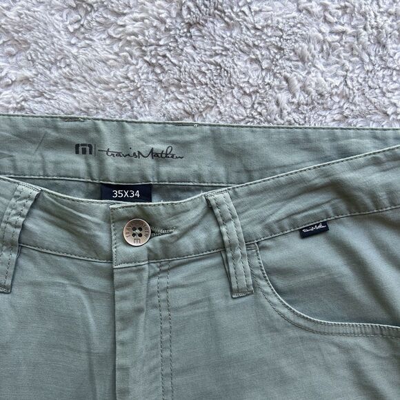 Travis Mathew The Trifecta Pants Balsam Green Men’s Size 35X28 1MO474 5 Pocket - Picture 3 of 8